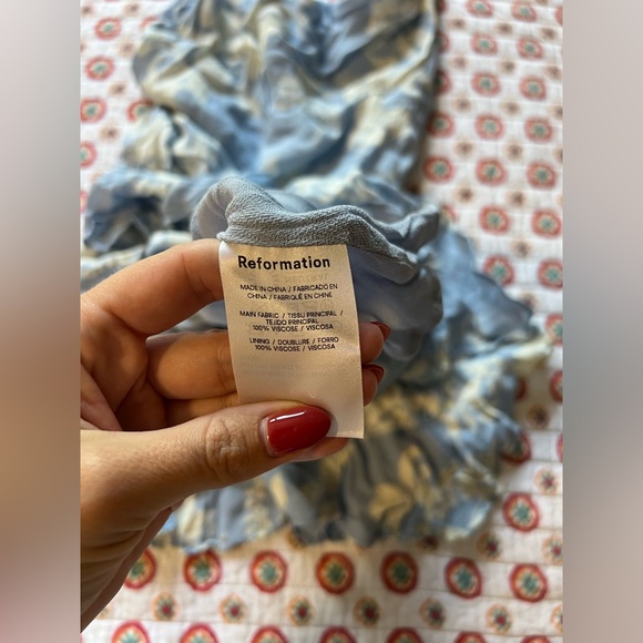 EUC Reformation Rudie Draped Ruffled Floral-Print
Crepe Mini Dress size 4 - Picture 10 of 10